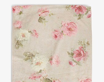 Reserved for Jill THE ROYAL COMPANY Hand Towel Size 18 X 30 English Roses Floral Thick Plush All Cotton Vintage Etsy