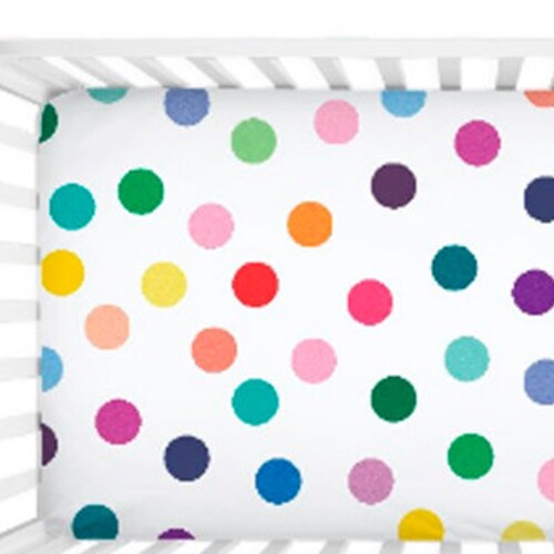 polka dot crib sheet
