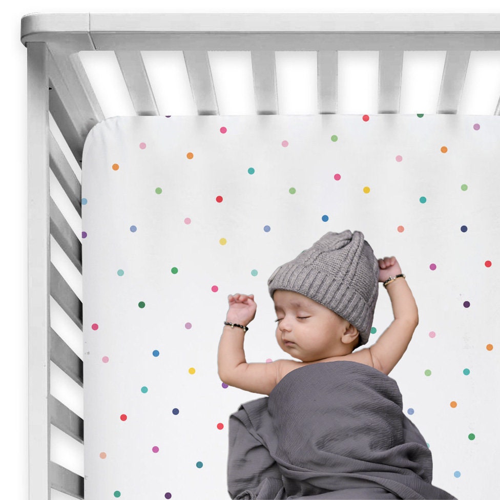 Polka Dot Crib Sheet Spotted Crib Sheet Girl Crib Bedding Etsy