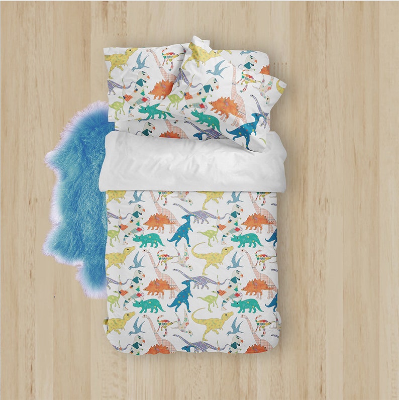 Dinosaur nursery bedding toddler boy bedding dinosaur duvet Etsy