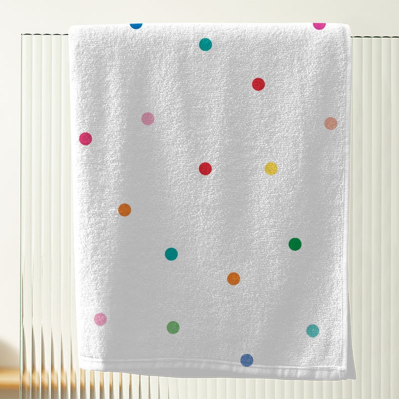 Polka Dots Bath Towels Kids Bathroom Decor. Colorful Polka Dot Etsy