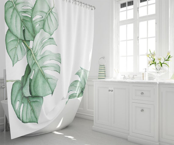 Palm leaf shower curtain online