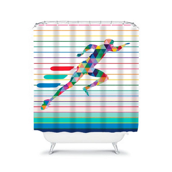 sport shower curtain gifts for athletes teen shower curtain Etsy