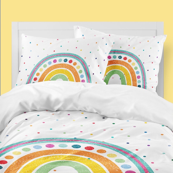 Rainbow dot bedding on sale