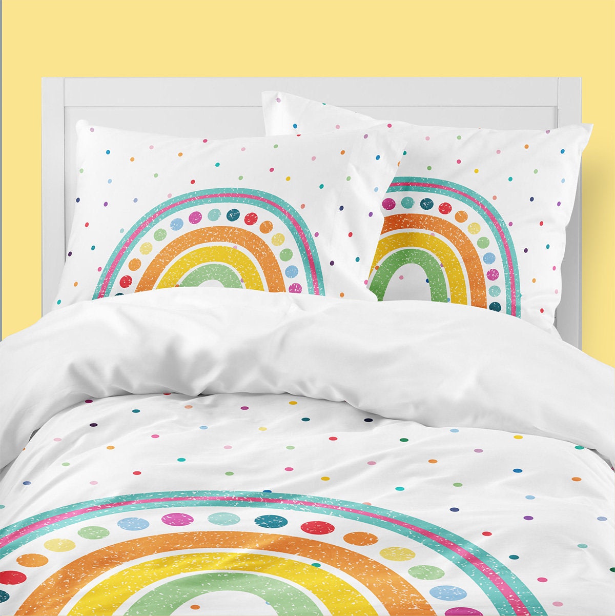 rainbow dot bedding