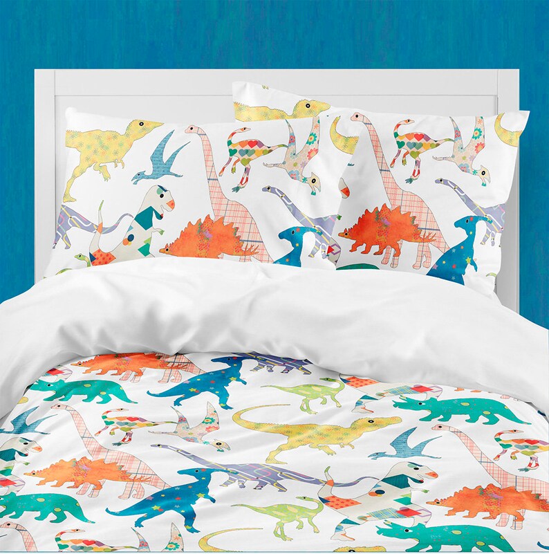 Toddler Boy Bedding Dinosaur Bedding Dinosaur Duvet Baby Boy Etsy