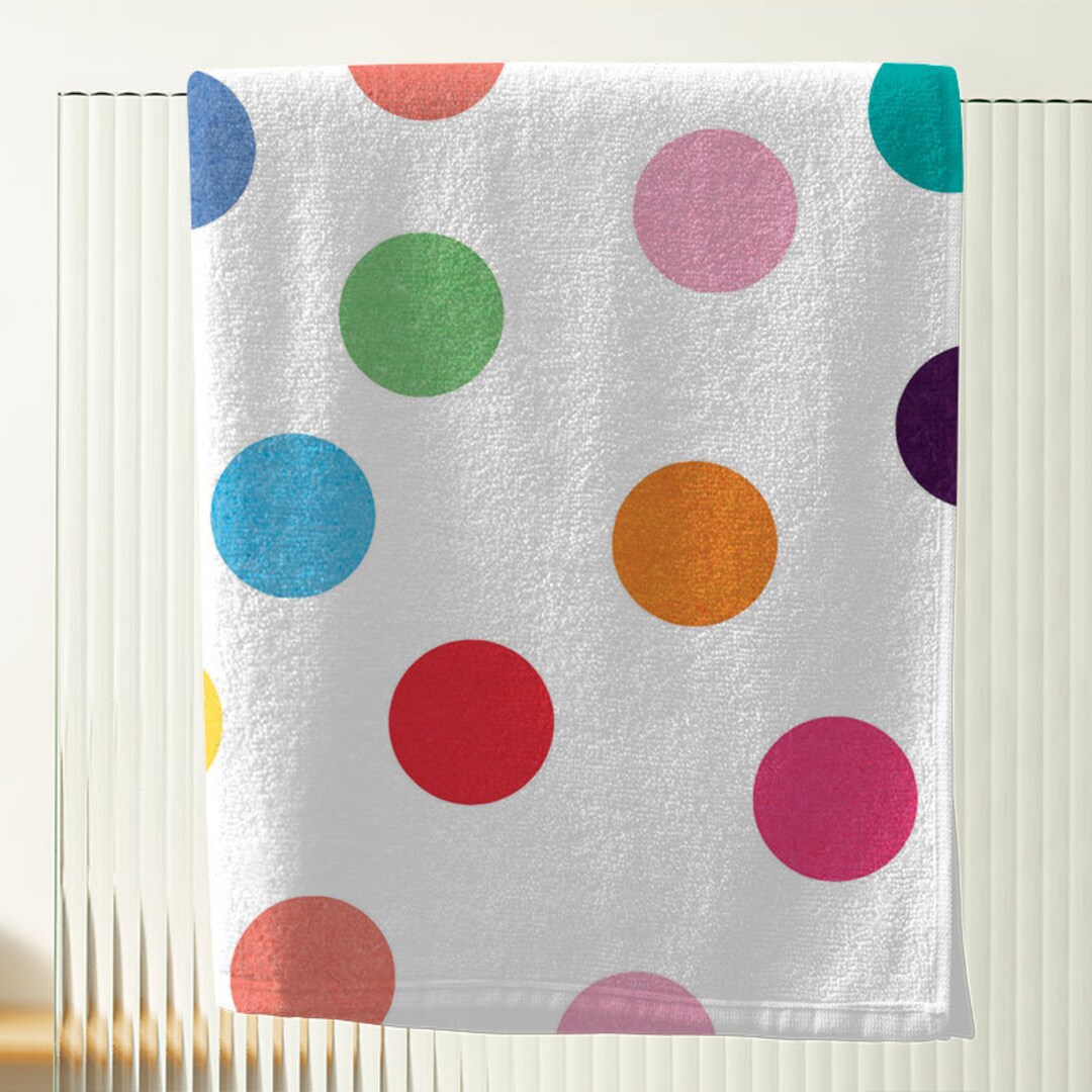 Polka Dot Bath Towels