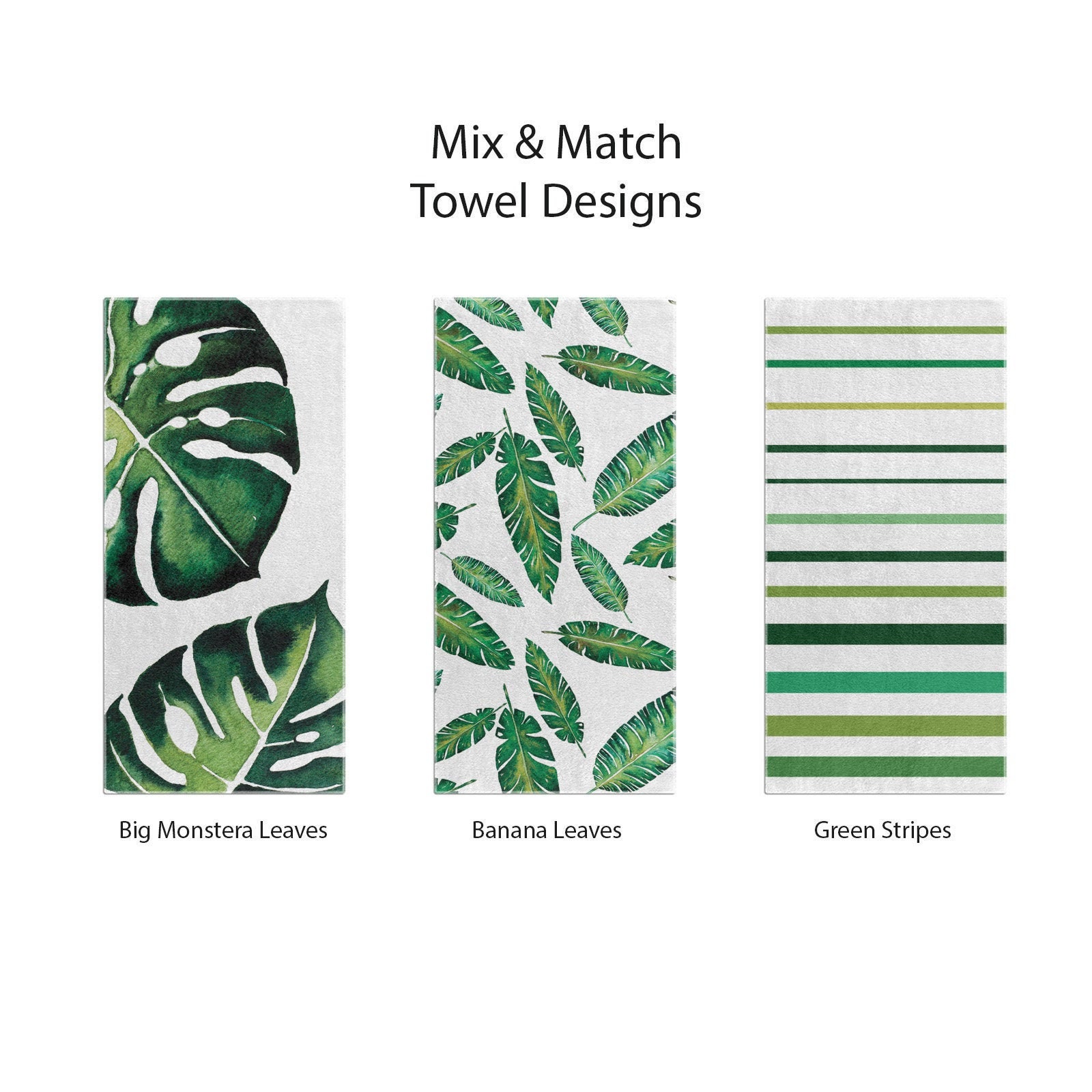 Microfiber Kitchen Towels: Tropical Leaves