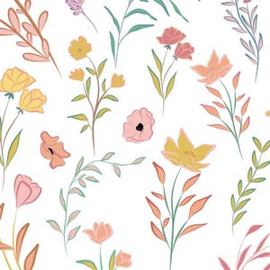 Boho Floral Cotton Sateen Duvet Cover Set: Farmhouse Inspired Bedding (Queen Size) image 3