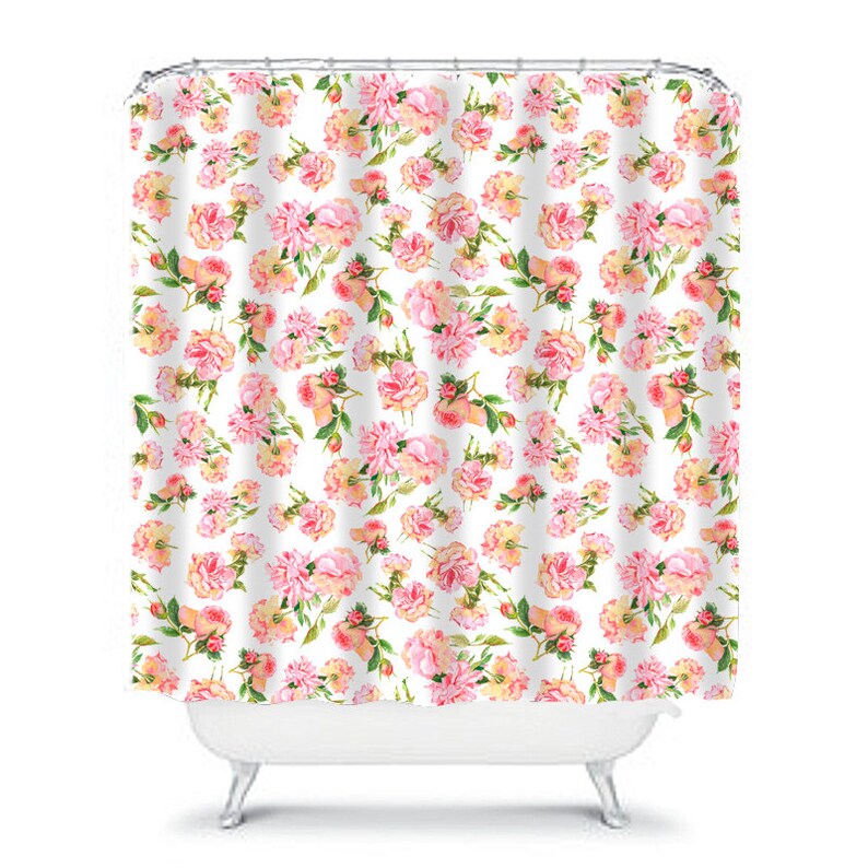 Towels Sets pink Floral Bath Towel Set. Shabby Chic Bathroom Etsy