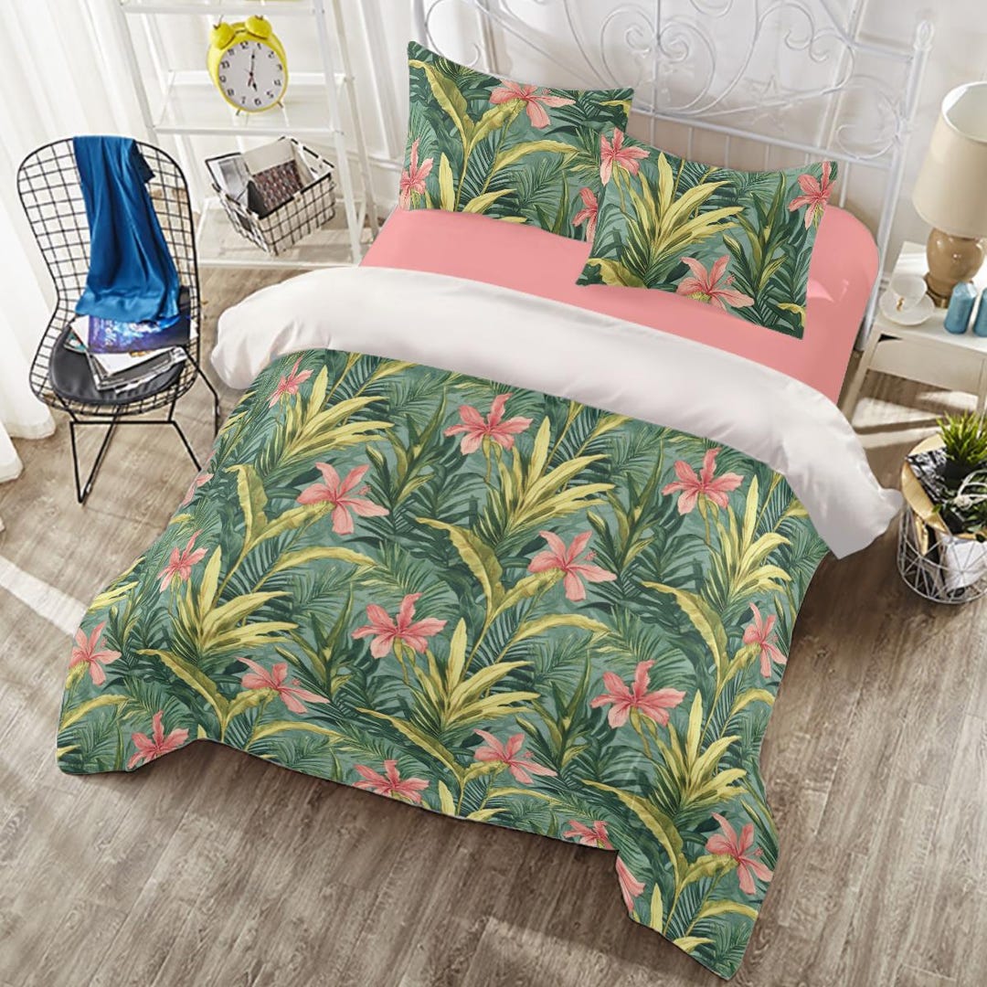 Sunlit Hibiscus Duvet Cover Set NCU0NVH476 main image 1