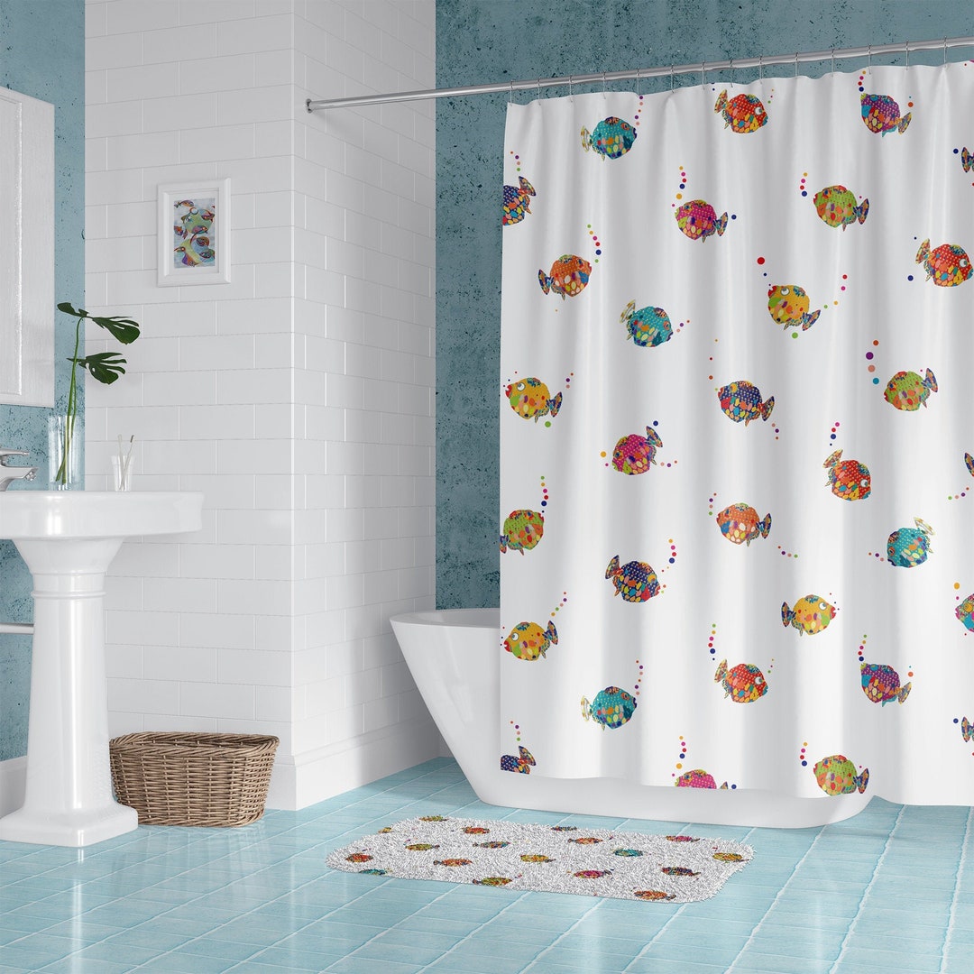 Kids bathroom curtains discount