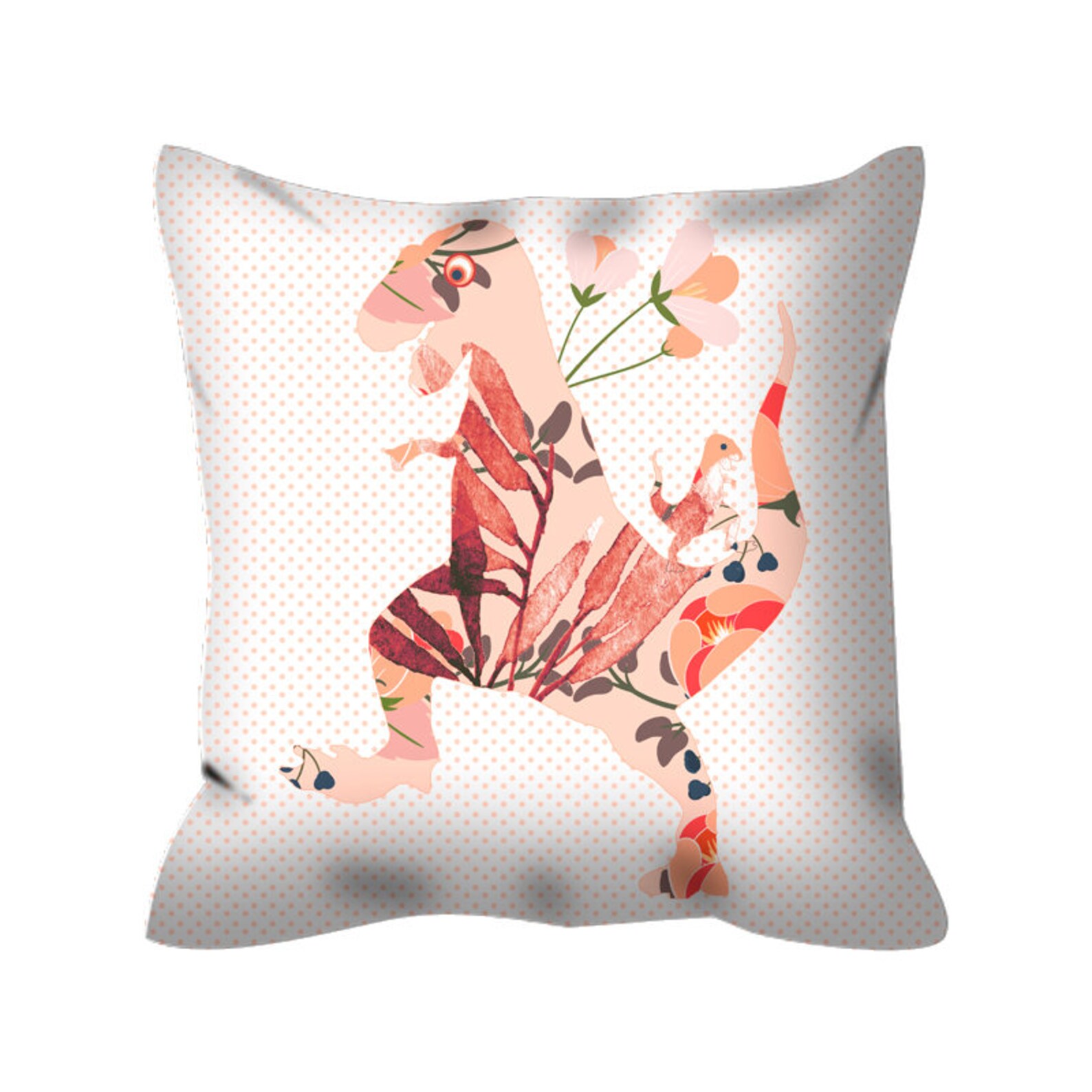 Dinosaur Pillow Girl Dinosaur Decor Dinosaur Throw Pillow Gift Etsy