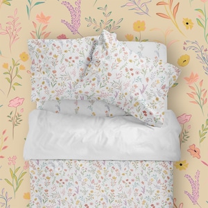 Floral Duvet Cover Set: Boho Farmhouse Cotton Bedding