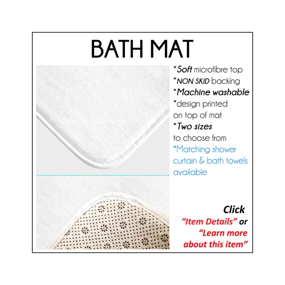 Cats Bath Mat With Non Skid Backing, Matching Shower Curtain and Bath  Towels. Cat Bath Rug. Shower Mat. Bathroom Mat. Bath Tub Mat. Door Mat 
