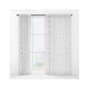 Polka Dot Curtains Kids Room Decor: Playful Colorful Panels, Sheer or Blackout (Multiple Sizes, Durable Polyester)