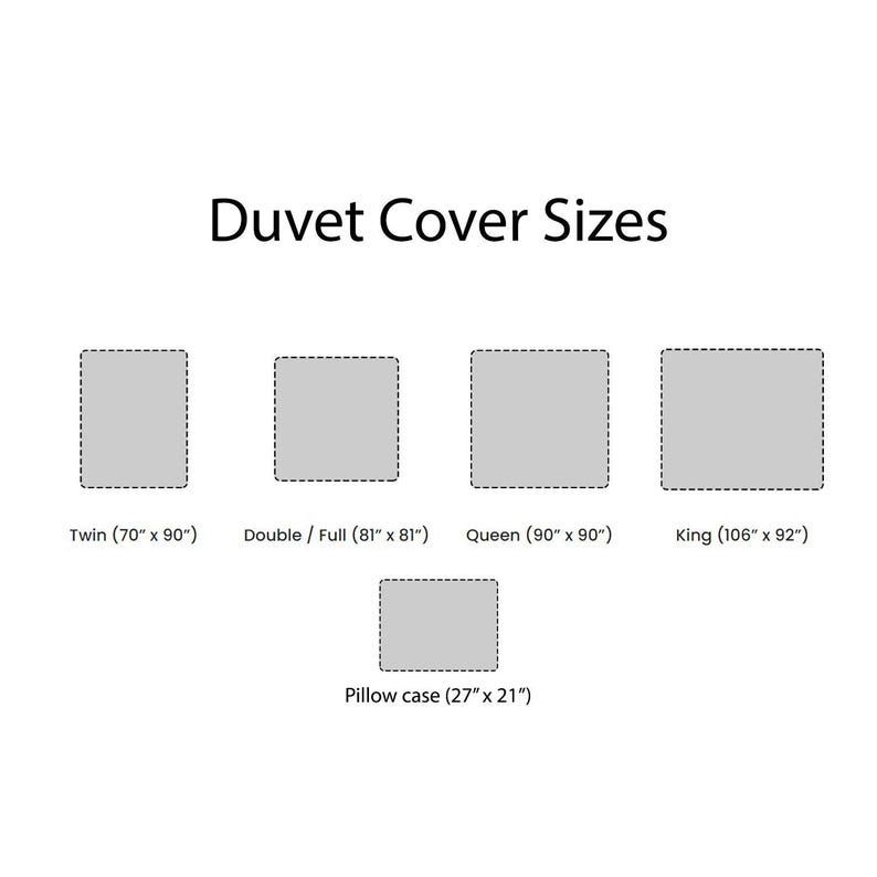 Duvet Cover Sizes Illustrated By Diagram