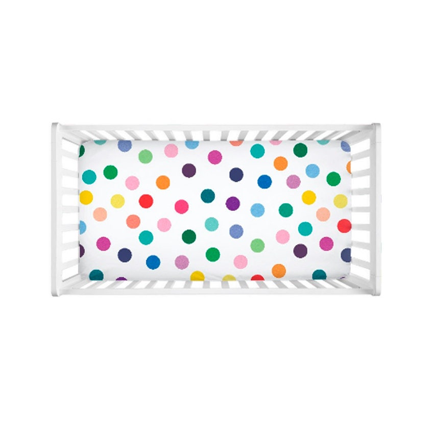 Polka dot crib sheet hotsell