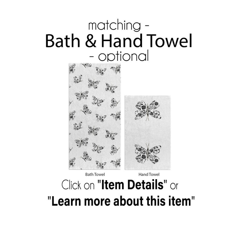 Unique Black and White Extra Long Shower Curtain Butterfly Etsy