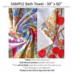 close up photograph of a sample bath towel by Ozscape Designs for elegant bathroom design