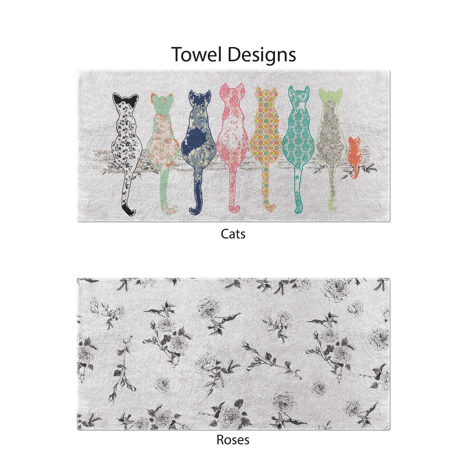 Cat Shower Curtain Shabby Chic Shower Curtain Shower Etsy