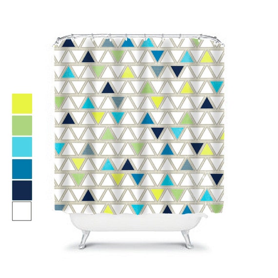 Gender Neutral Blue Green Navy Geometric Fabric Shower Etsy