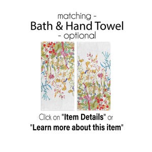 Farmhouse Floral Bath Mat: Wildflower Theme, Eco-Friendly Inks (Non-Skid, Quick Dry, Machine Washable Sizes) image 3