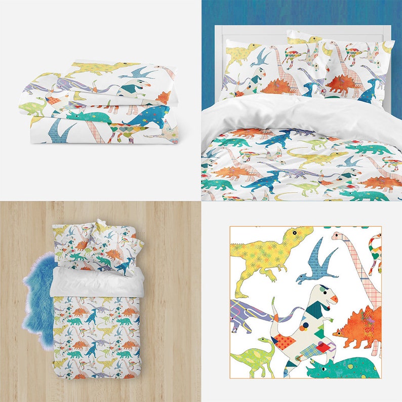 Toddler Boy Bedding Dinosaur Bedding Dinosaur Duvet Baby Boy Etsy
