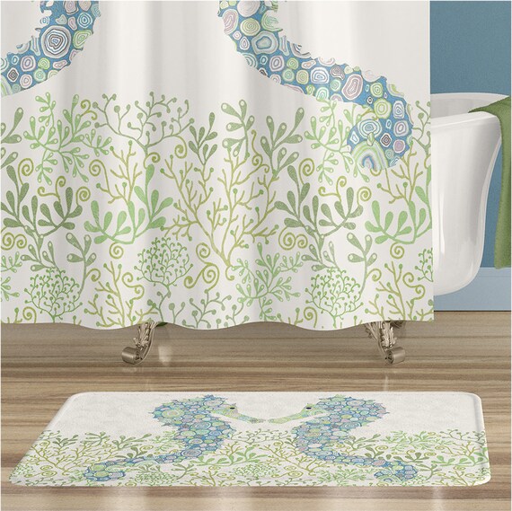 Kids Bathroom Decor Seahorse Shower Curtain Uni Ireland Kids Bathroom Decor Seahorse Shower, Seahorse Shower Curtain Setup