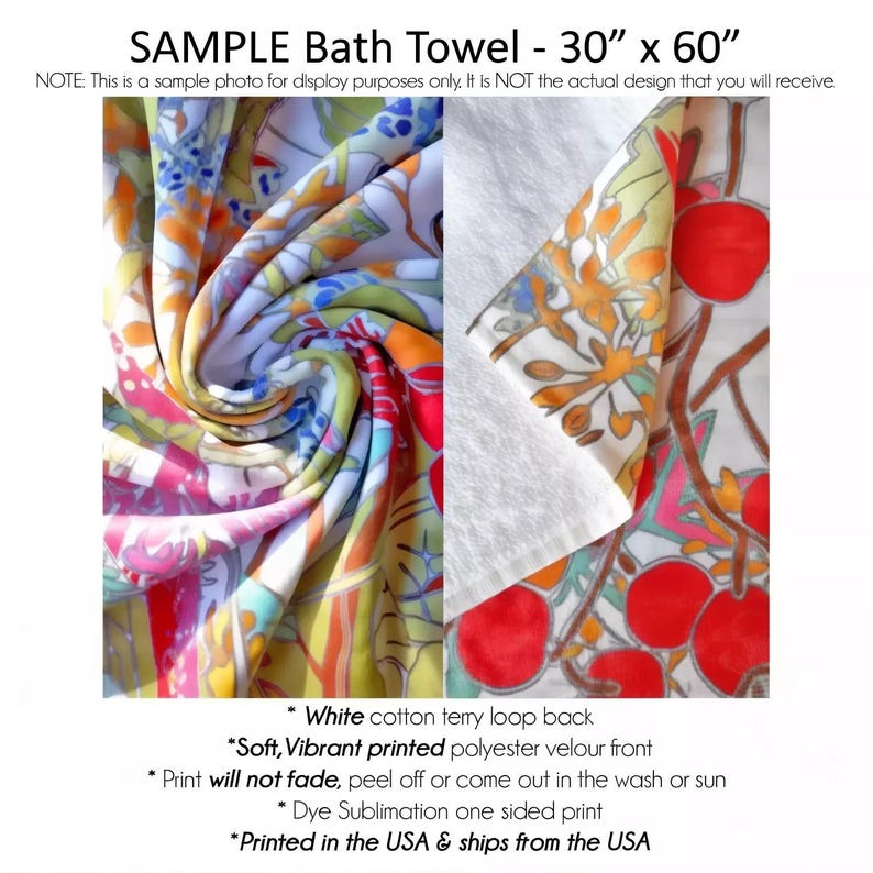 close up photograph of a sample bath towel by Ozscape Designs for elegant bathroom design