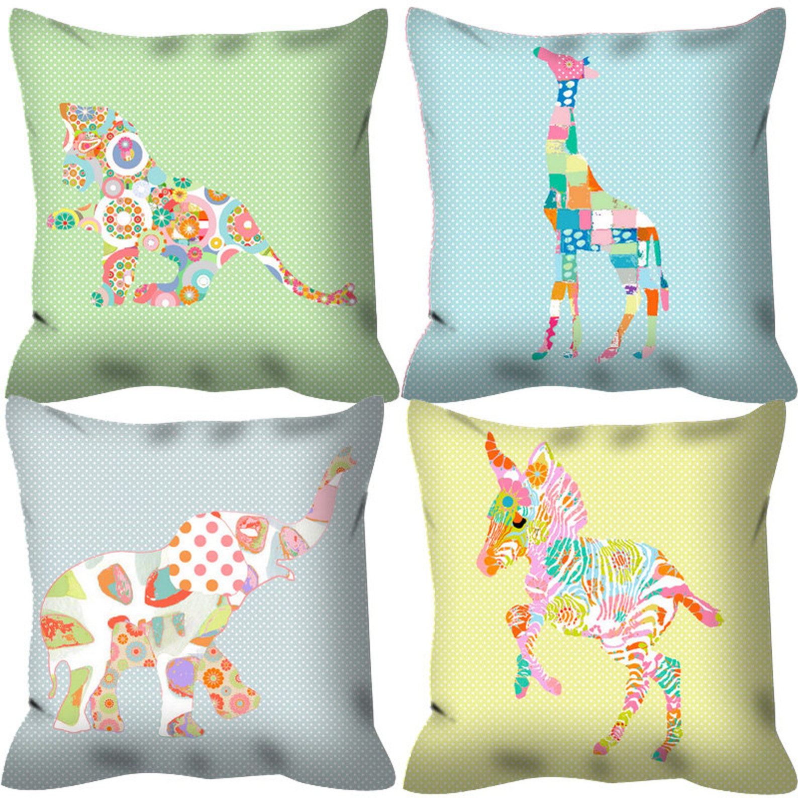 Safari animals & Jungle animals girls room decorative throw | Etsy