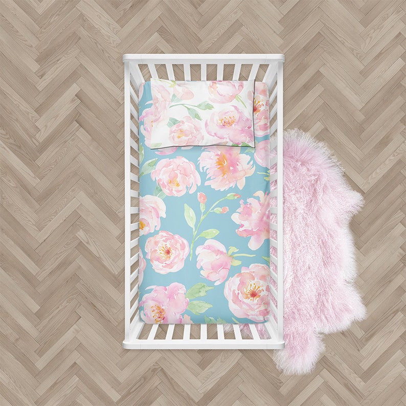 Fitted Crib Sheet. Floral Crib Sheets. Girl Crib Sheet. Pink & Etsy