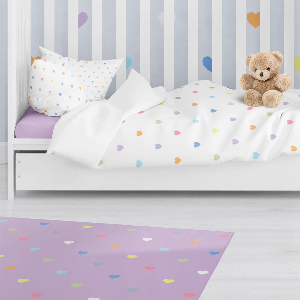 Love hearts girls twin bedding. Toddler girl bedding set. Girl Etsy