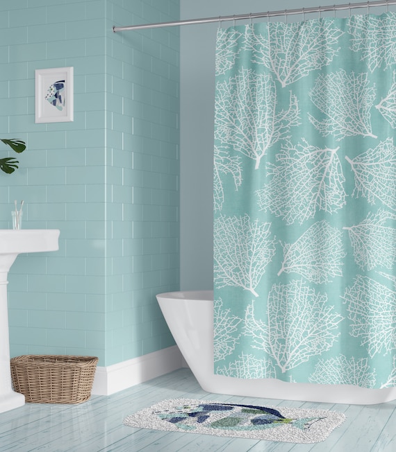 Coral and best sale aqua bath towels