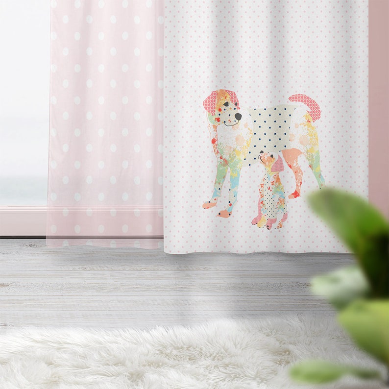 Baby Pink Nursery Window Curtains Sheer Curtains or Blackout Etsy