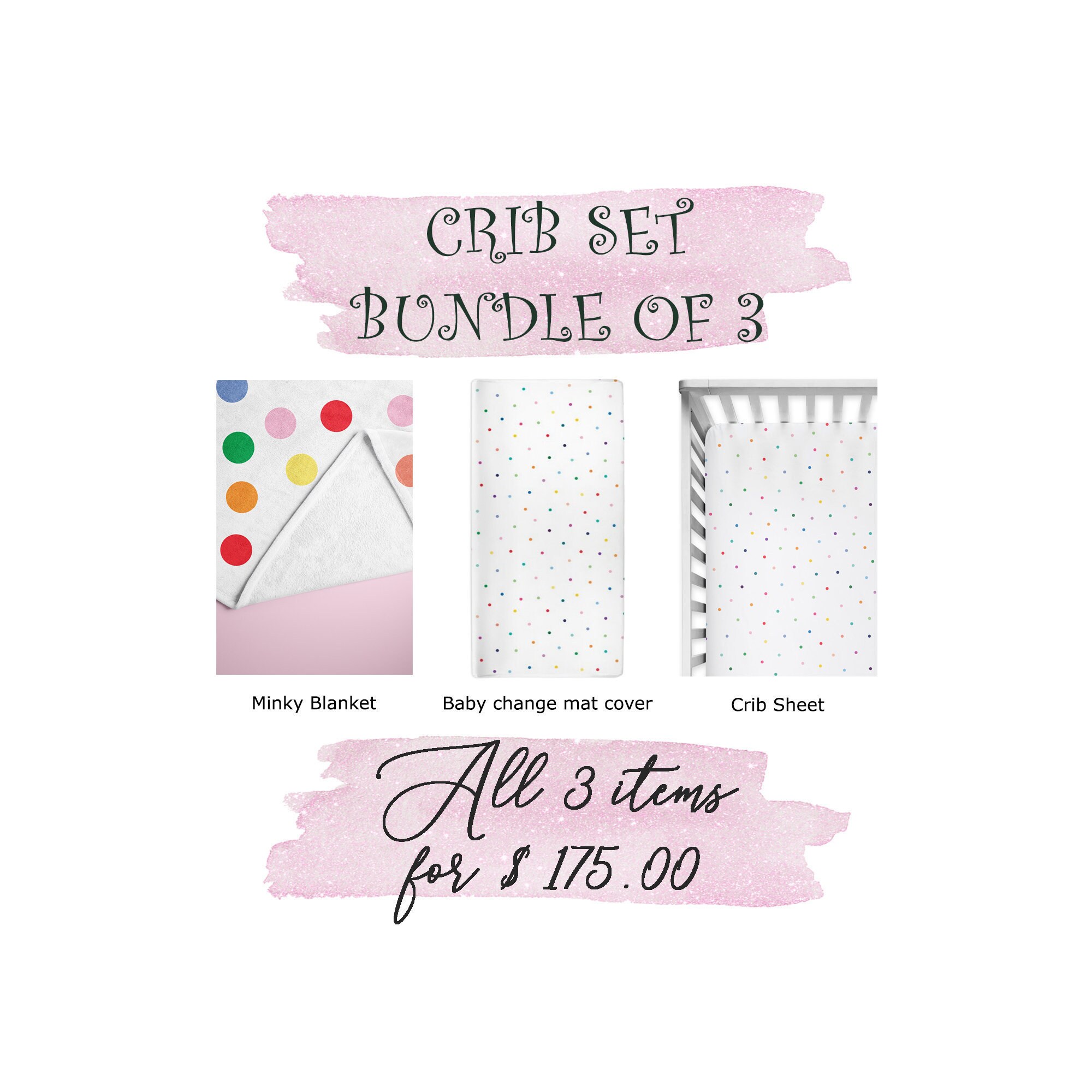 polka dot crib bedding set