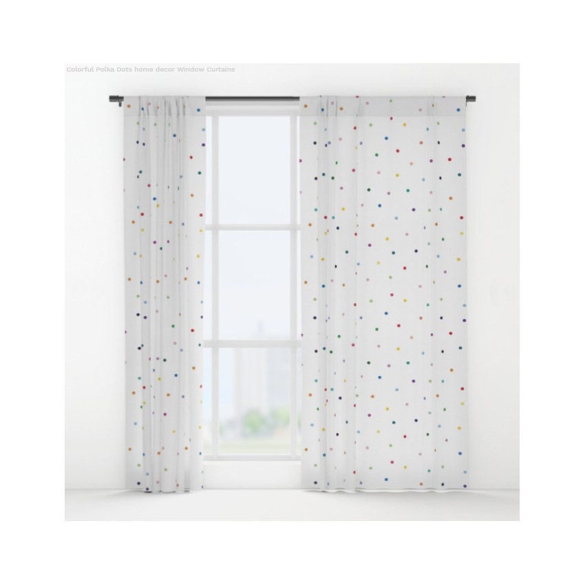 Polka Dot Window Curtains Fun Dry Panels For Kids Room Singapore Polka Dot Window Curtains Fun Dry, Polka Dot Sheer Curtain Panels With Lights