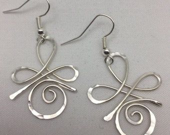 Optimum Health, Zibu Symbol, Sterling Silver Earrings