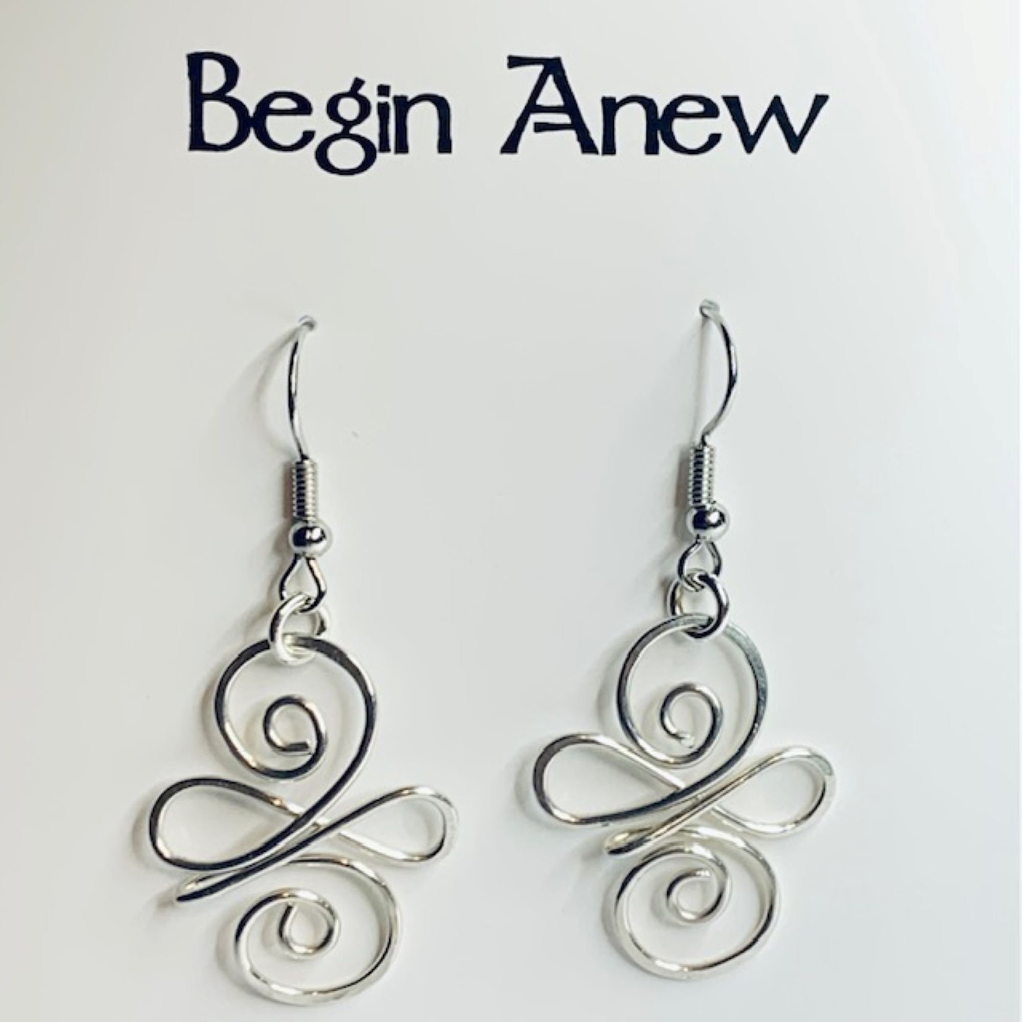 ■ENGBROX■ silver925 heroine earring EBEA25005SV Item #1022F- Navajo Sterling Silver Symbols Overlay Spirit
