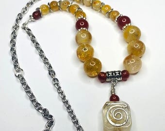 Patience, Zibu Symbol, Necklace, Citrine