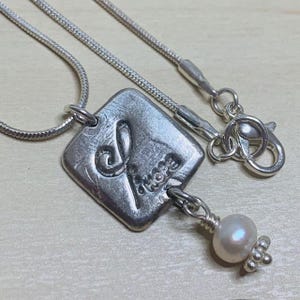 Hope Zibu Necklace, Fine Silver