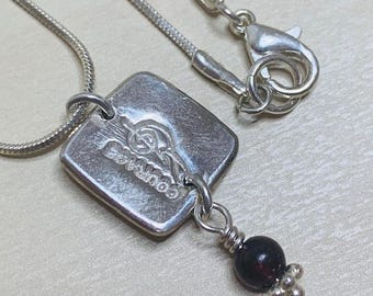 Courage Zibu Necklace, Fine Silver
