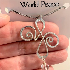 World Peace, Zibu Symbol, Sterling Silver Pendant