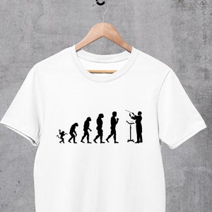 Orchestra Conductor Evolution Shirt, Band Director Gift, Evolution of Man Music Conductor Shirt, Choir Conductor Gift, Music Teacher Shirt
