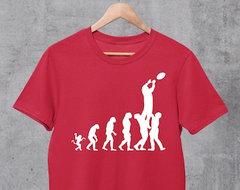 Evolution Rugby Lineout Shirt, Rugby Shirt, Rugby Gift, Funny Rugby Shirt, Fathers Day Gift, Rugby Supporter, Rugby Fan, Rugby Player