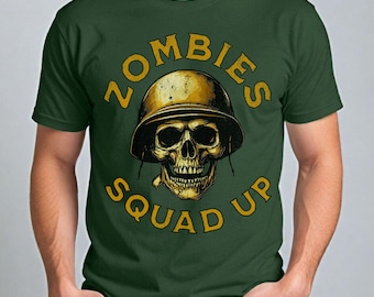 Zombie Shirt Gamers Gift, Fighting Zombies Gaming Shirts, Video Game Player T-shirt, Gamer Shirt