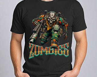 Zombie Shirt Gamers Gift, Zombies Gaming Shirts, Video Game Player T-shirt, Fighting Games Tshirt, Gamer Shirt