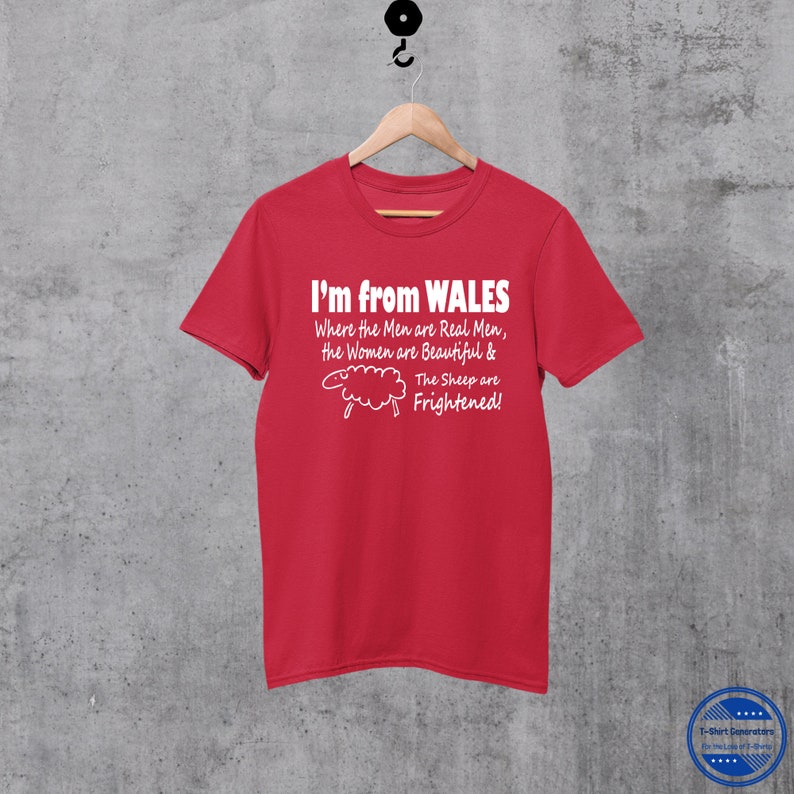 I'm From Wales Tshirt, Funny Welsh Shirt, Welsh Sheep Joke, Welsh