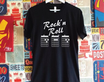 Rock'n Roll Dad Shirt. Dad Guitar Chords Shirt. Rock and Roll Dad T-Shirt. Guitar Chord Shirt. Guitar Dad T-Shirt.