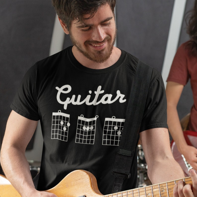 Guitar Dad T-Shirt, Dad Guitar Shirt, Guitar Chord Shirt, Guitarist Dad Gift, Father's Day Gift, Guitar Player Dad Shirt, Guitar Tab Shirt, image 2